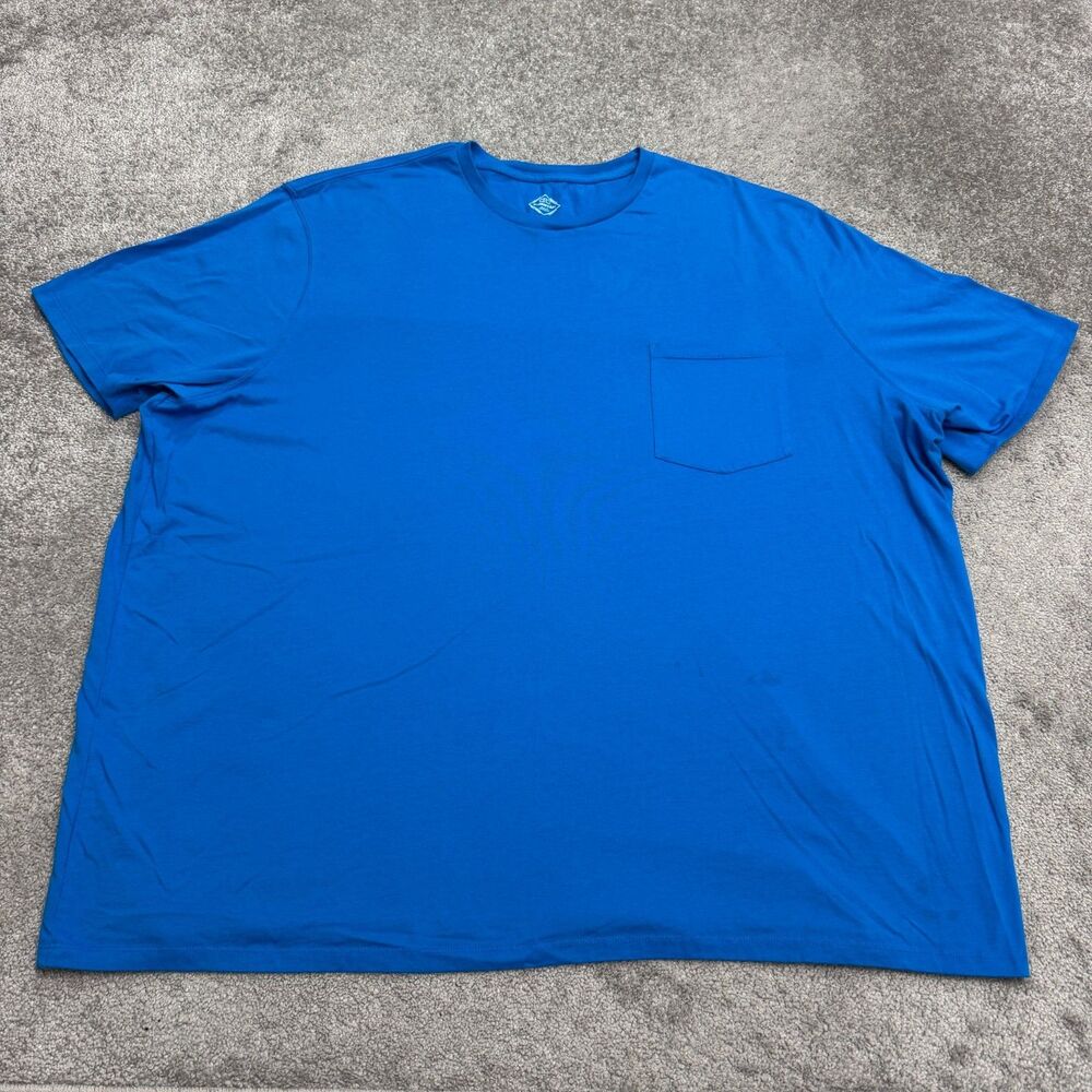 St. John's Bay Moisture Wicking Basic T-Shirt Men 5XL Blue Short Sleeve Crew Tee
